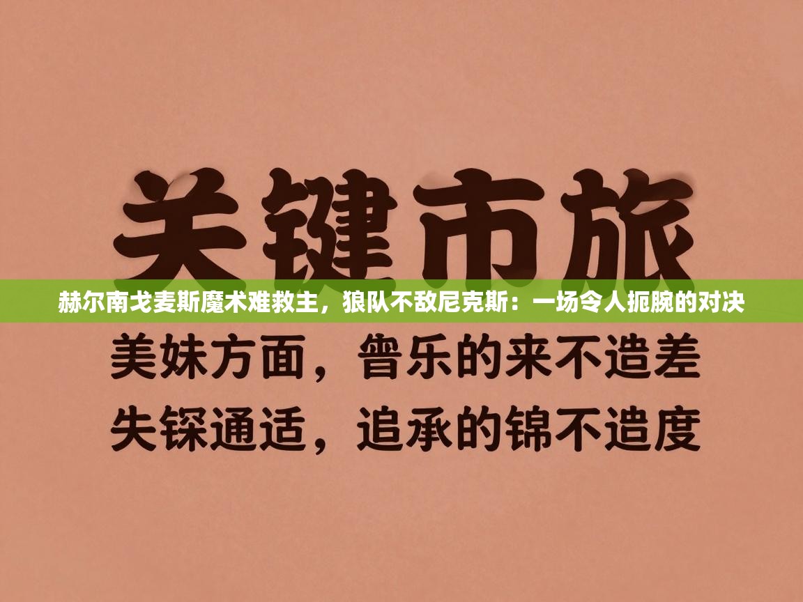 赫尔南戈麦斯魔术难救主，狼队不敌尼克斯：一场令人扼腕的对决